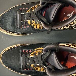 Jordan Black and Animal Print Sneakers